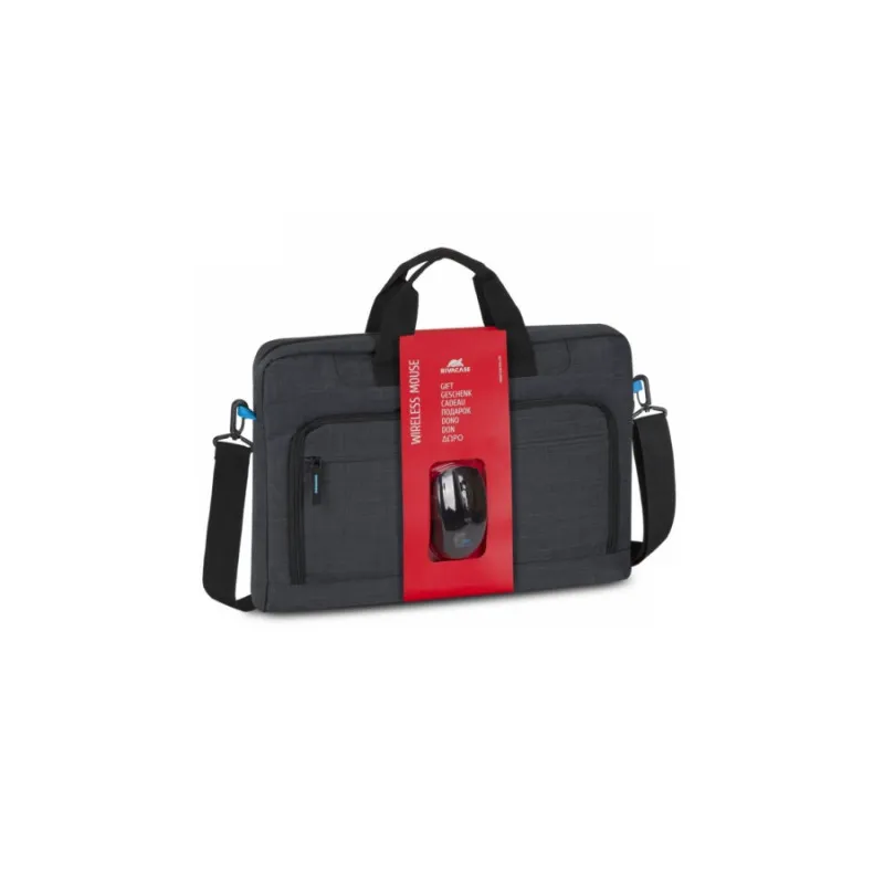 Сумка для ноутбука Rivacase 8058,+ Wireless mouse, Black