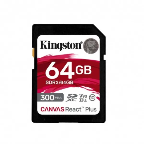Card de memorie SD 64GB Kingston Canvas React Plus SDR2/64GB