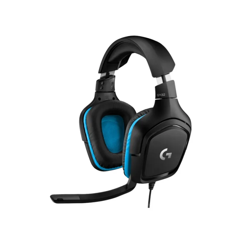 Наушники Logitech G432, Black/Blue
