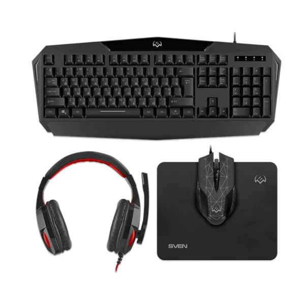 Keyboard Sven GS-4300, Black, Rus/Ukr/Eng