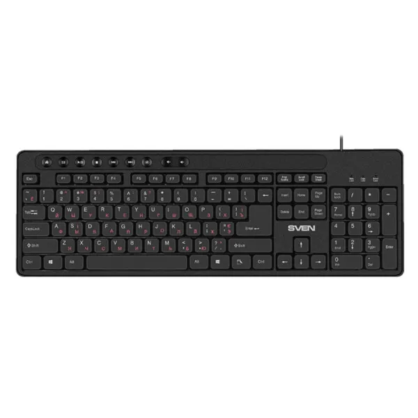 Клавиатура Sven KB-C3060, Black, Rus/Ukr/Eng