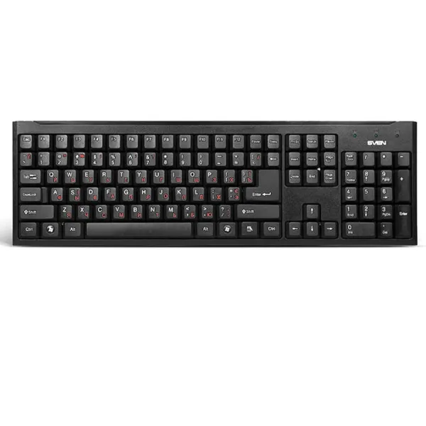 Клавиатура Sven Standard 303 Power, Rus/Ukr/Eng, Black