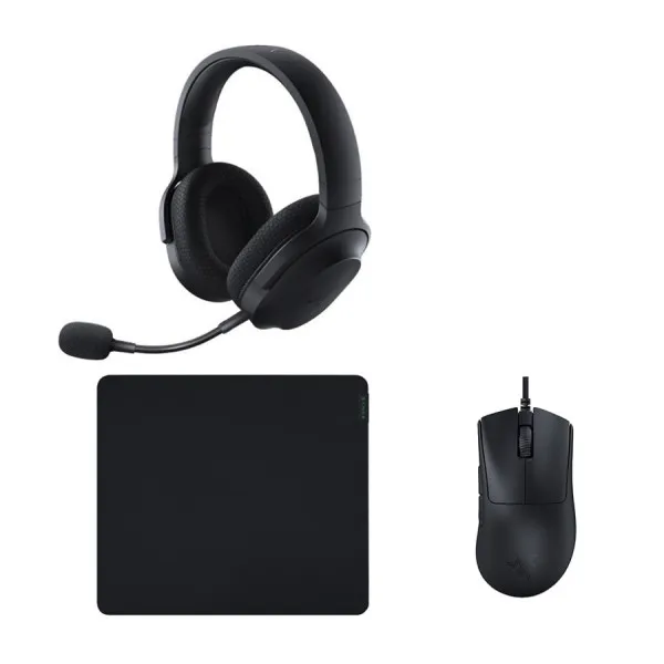 Комплект Gaming 9, наушники Razer Barracuda X, черные + мышь Razer DeathAdder V3, черные + коврик для мыши Razer Gigantus V2 Комплект Gaming 9, наушники Razer Barracuda X, черные + мышь Razer DeathAdder V3, черные + коврик для мыши Razer Gigantus V2