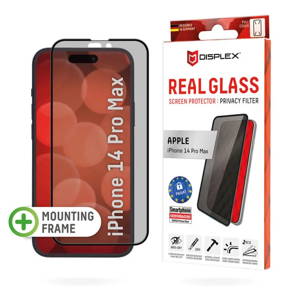 Стекло Privacy Glass FC Apple iPhone 14 Pro Max, полное защитное стекло, Eco-Frame, Acc
